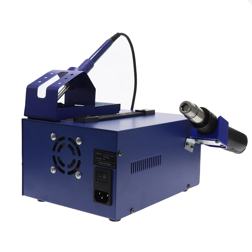 SIAKE-pistola de aire caliente 909D ++, pantalla Digital de alta potencia, estación de soldadura de hierro, fuente de alimentación, estación de retrabajo tres en uno, 0-15V, 0-2A