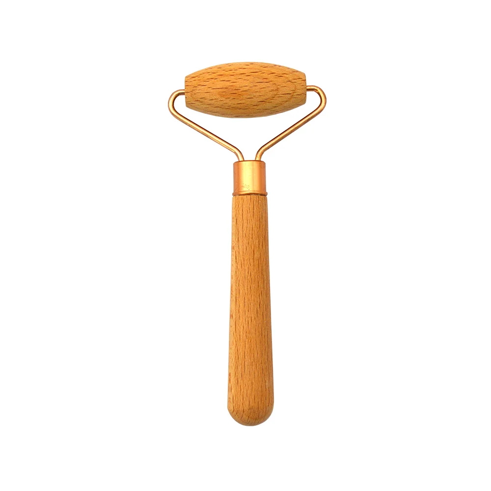 Natural Single Head Wood Roller Body  Anti-Cellulite Machine Gouache Face Massager