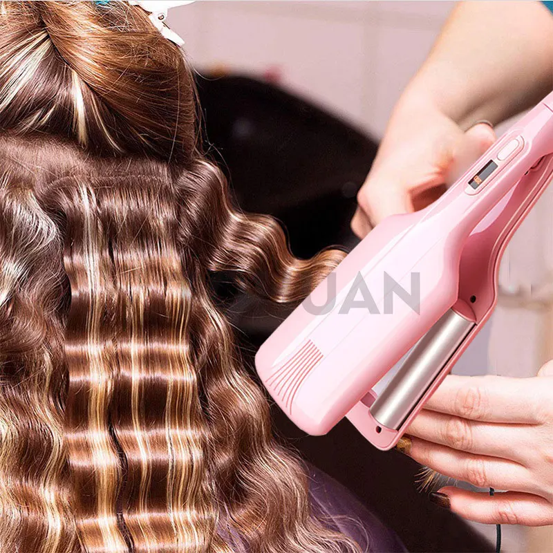 ماجيك موجات الشعر الطراز الضفيرة الثلاثي برميل مكواة تجعيد مموج الشعر سريع الحرارة أدوات التصميم التلقائي مجعد الحديد الطراز 110-220 فولت