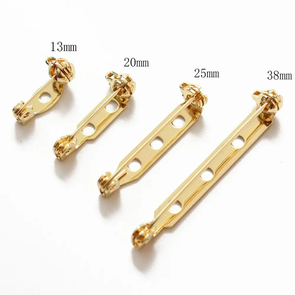 10pcs Brooch Rotating Pin Buckle DIY Handmade Jewelry Accessories Material Copper Plating 18K Gold