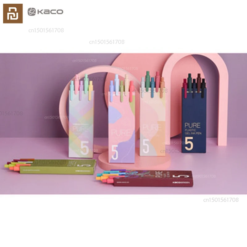 Youpin Kaco كتاب مصدر معكرون لون هلام القلم الحلوى اللون طالب مكتب ملاحظات Morandi اللون القلم امتحان القلم