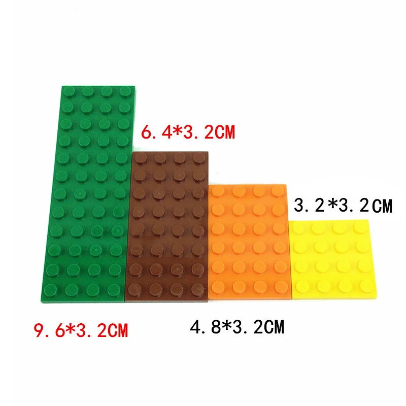 50pcs DIY Building Blocks Thin Figures Bricks 4x8 Dots 12Color Educational Creative Compatible With Brand Toys for Children 3035