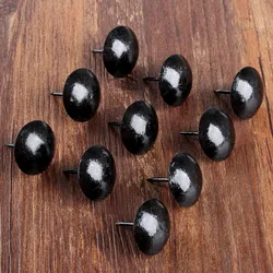 10Pcs Jewelry Wood Box Sofa Decorative Tack Stud Pushpin Doornail  25mm Antique Black Upholstery Nail Furniture Hardware
