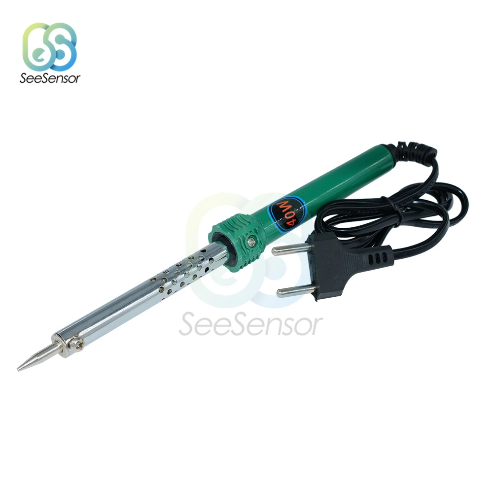 Electric Soldering Iron EU Plug AC 220V 240V 40W 60W Welding Solder Rework Station Heat Pencil Repair Tools Color Random