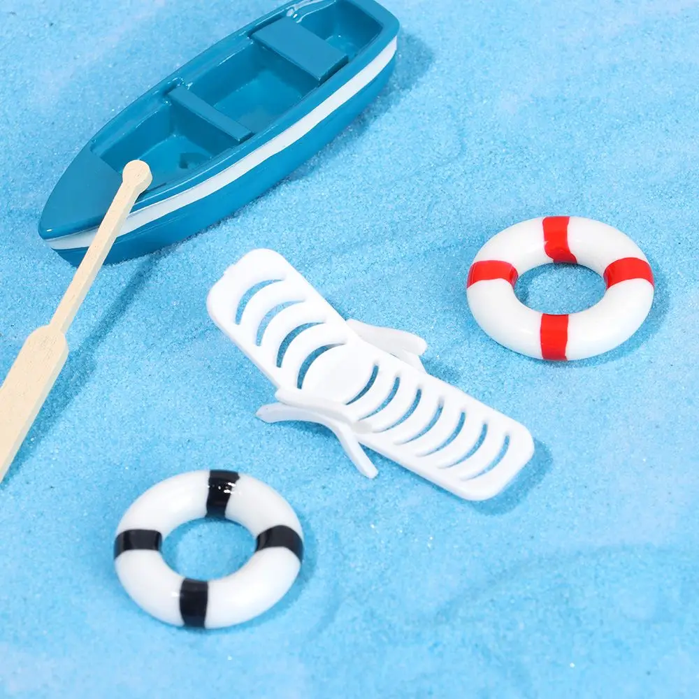Home Decor Micro Landscape Beach Chair Mini Sea View Ornaments Paddle Boat