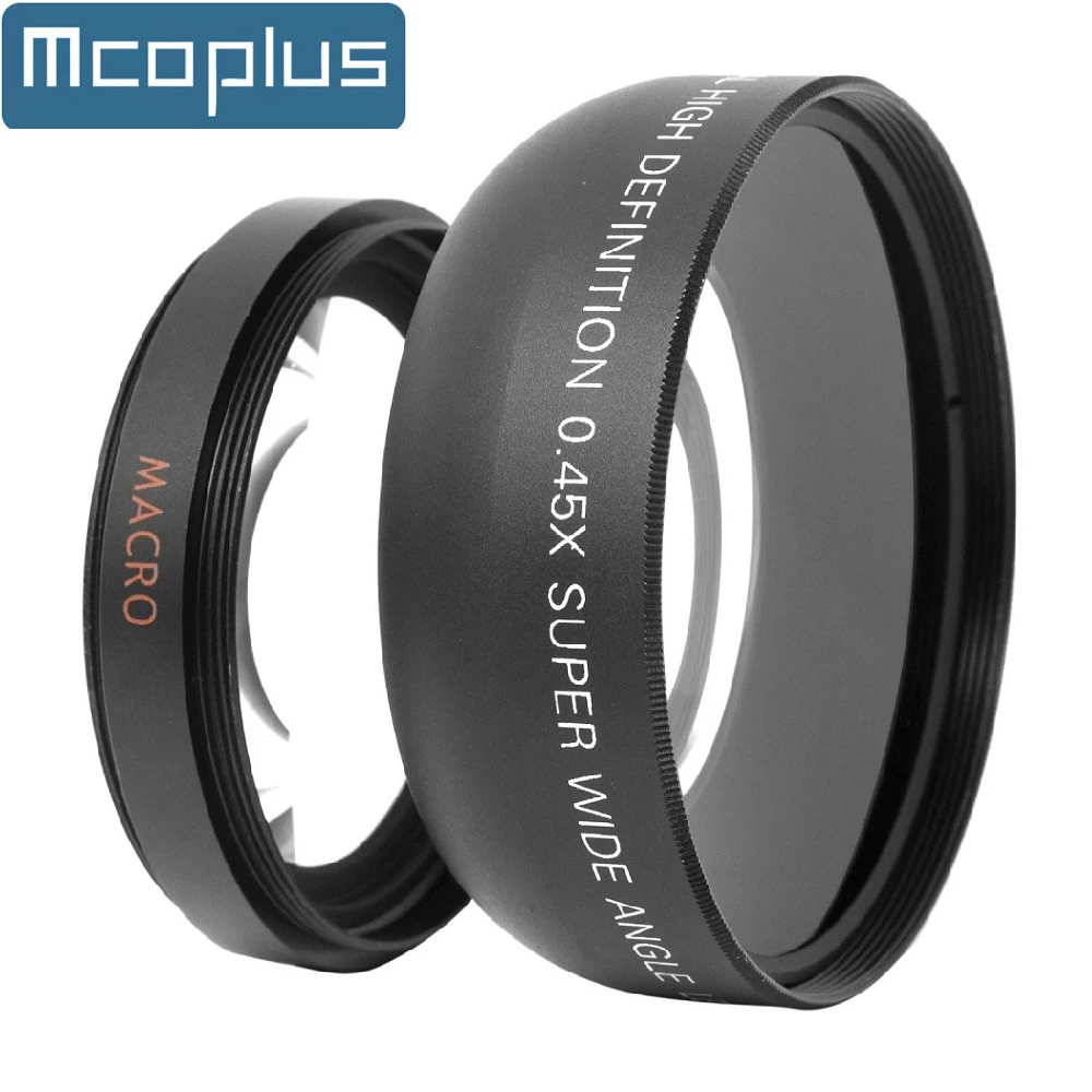 

Mcoplus 49mm 52mm 58mm 0.45x Wide Angle Lens Macro Lens for Canon Nikon Sony Fujifilm Camera lens