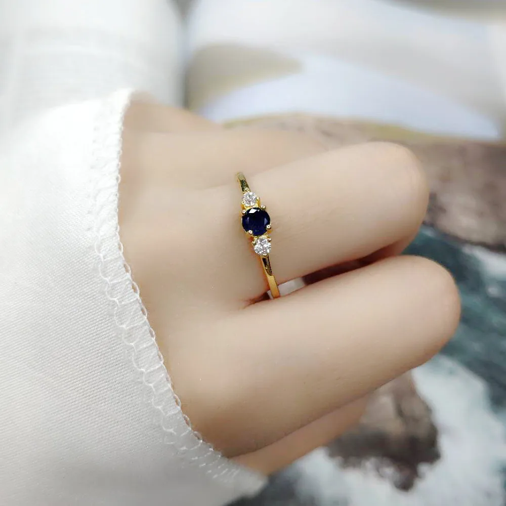 Slim Wedding Dainty Rings For Women Delicate Cute Colorful Stone Light Gold Color Proposal Finger Ring Gift Fashion Jewelry R872