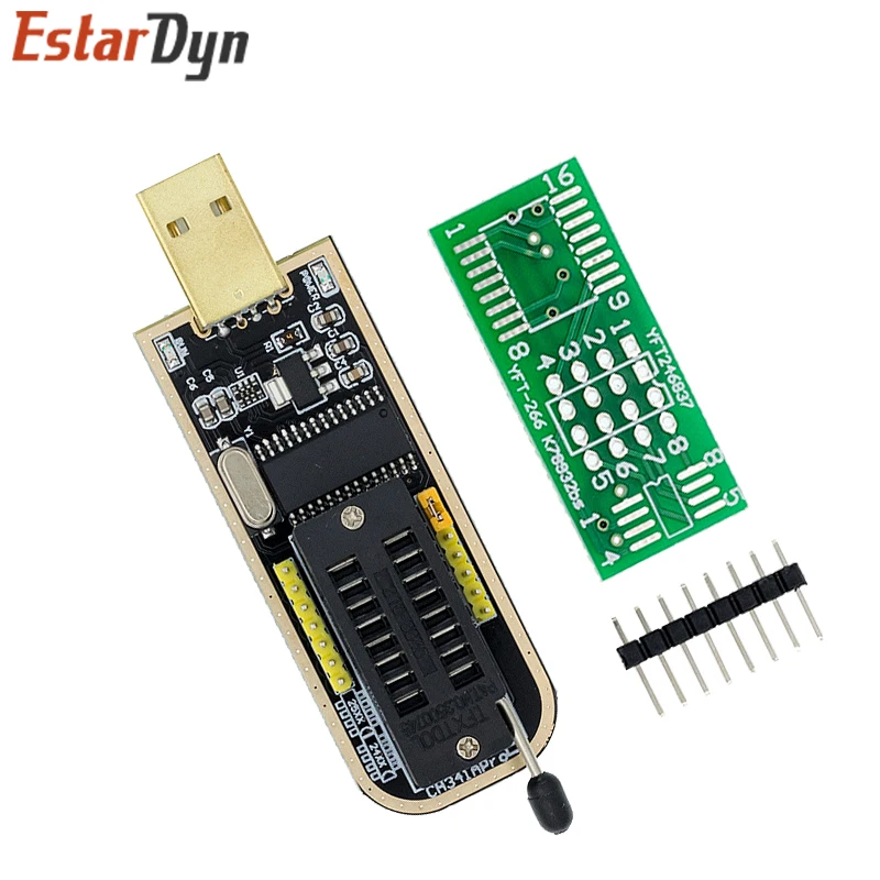 CH341A 24 25 Series EEPROM Flash BIOS USB Programmer Module + SOIC8 SOP8 Test Clip For EEPROM 93CXX / 25CXX / 24CXX DIY KIT