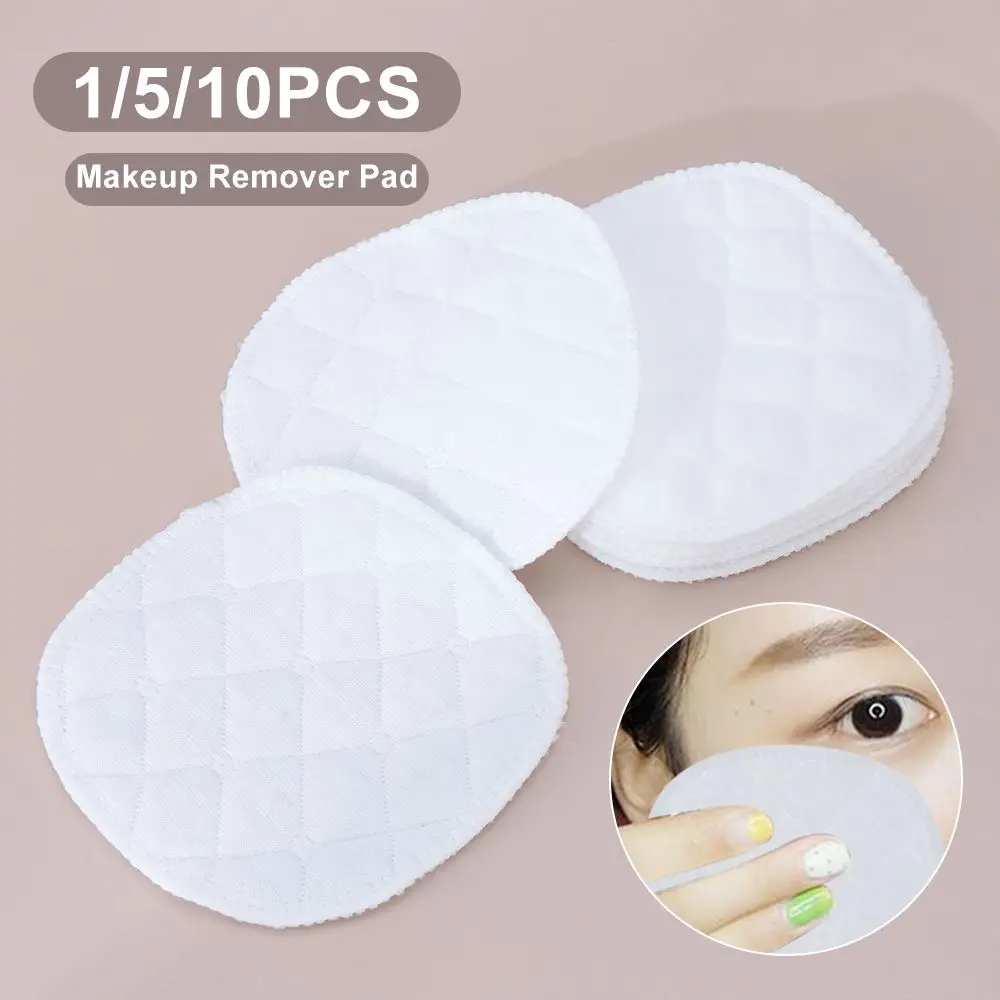 1/5/10PCS Skin Care ผ้าขนหนูล้างทําความสะอาดได้ผ้าฝ้ายแต่งหน้า Remover Pad ทําความสะอาดผิวหน้า Pad Nursing Breast pad