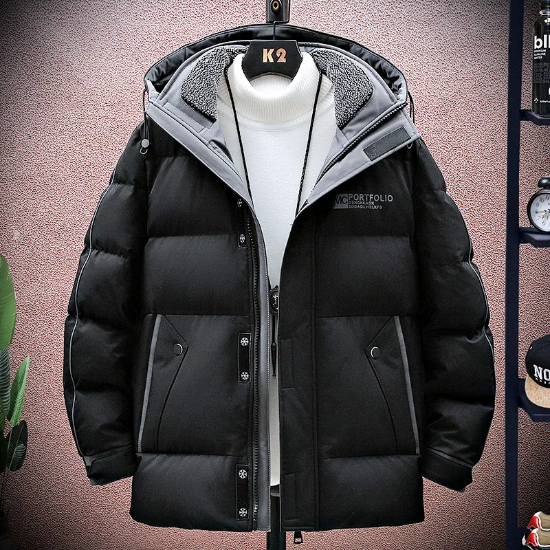 Homens 2021 inverno novo casual quente grosso à prova dparkágua jaqueta parkas outwear moda bolsos chapéu parka venda quente do navio da gota