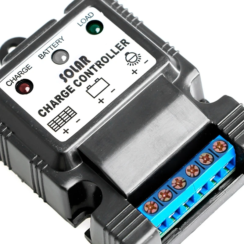 Controlador de carga de Panel Solar automático, regulador de cargador de batería, PWM, 6V, 12V, 10A