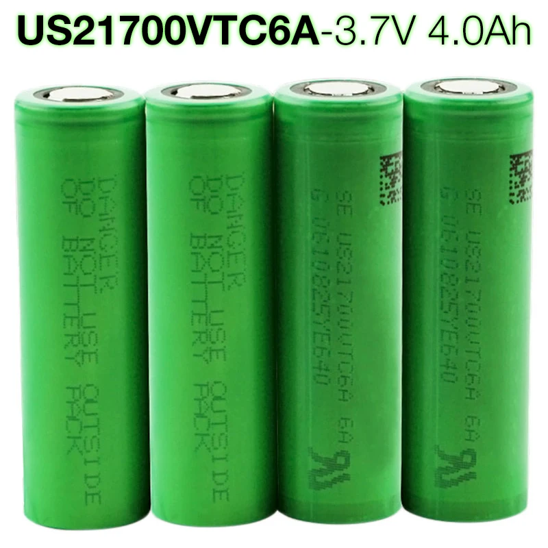 21700 3.7v VTC6A 4000mah Lithium Rechargeable Battery for Sony US21700VTC6A 30A Discharge for Flashlight Toys Tools Battery