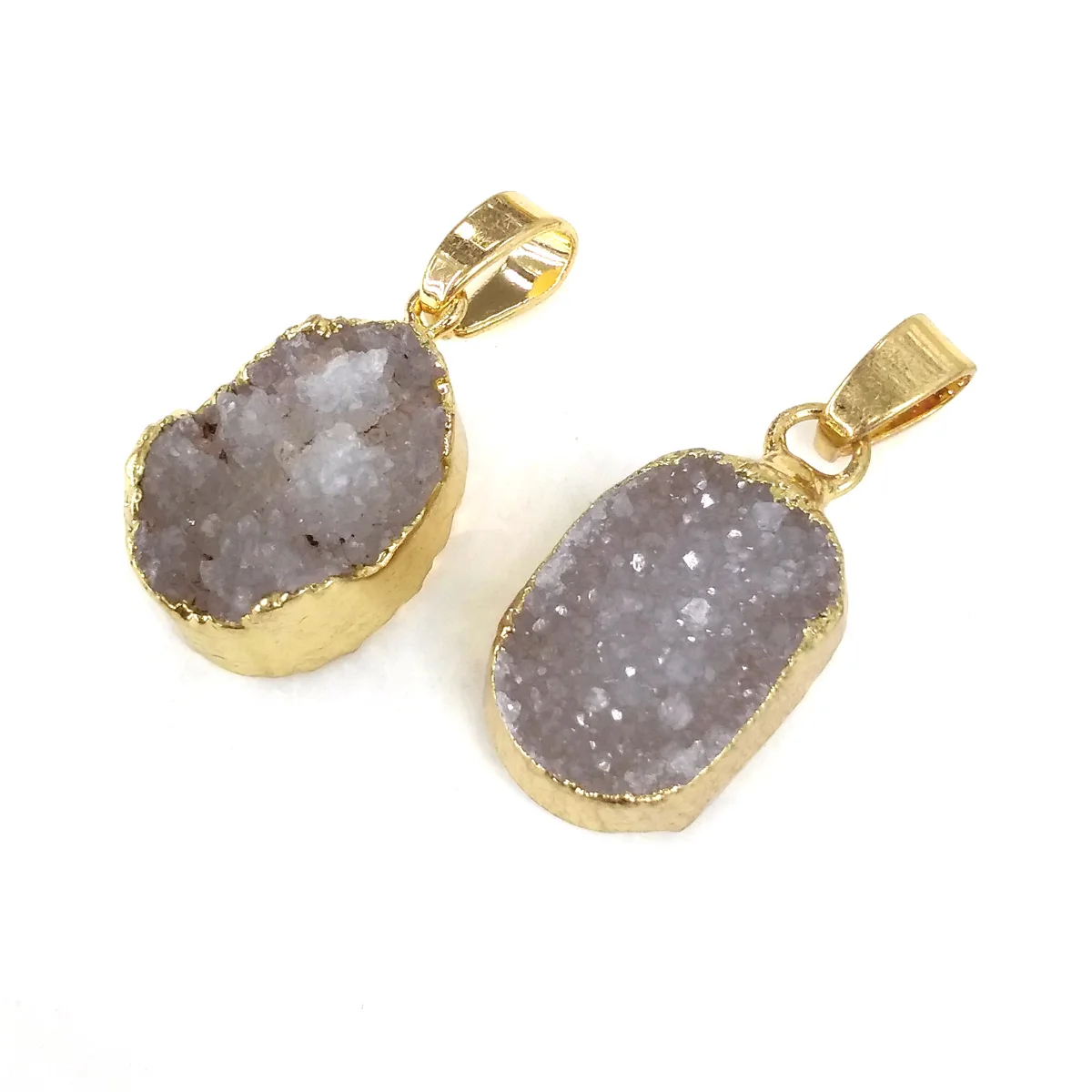 Natural Semi-precious Stone Egg-shaped Agate Boutique Pendant Making DIY Fashion Charm Necklace Jewelry Gift