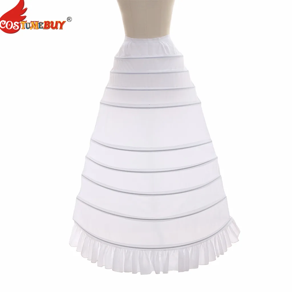 Costumebuy Medieval Victorian Rococo Gothic Gown Dress Long Petticoat Full Crinoline Wedding Party Underdress Jupon Underskirt