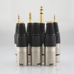 HIFI 2.5/3.5/4.4/6.35mm męski na 4Pin zbalansowany XLR żeński złącze adaptera referencyjnego pozłacany czysty Adapter zastosowanie do domowe Audio