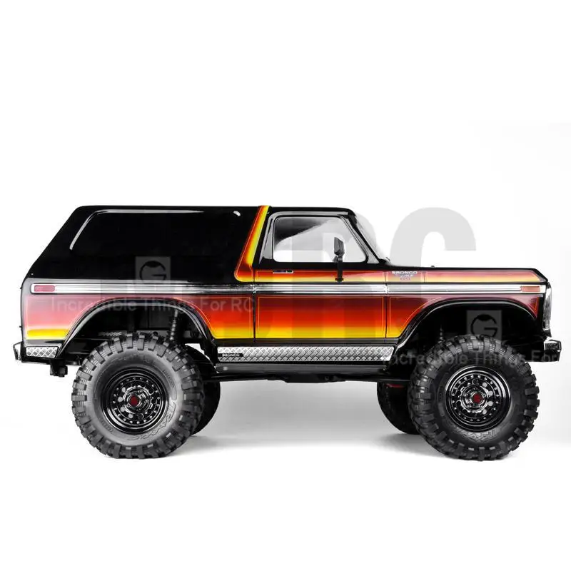 Striscia di rivestimento per Badge in metallo con gonna laterale per Traxxas Trx-4 Bronco 82046-4 antigraffio