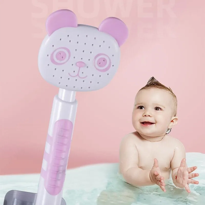 Cartoon Panda Shower Children Shower hand-held Shower Nozzle Set Toilet Booster Bathroom Booster Showerhead 2 Colors