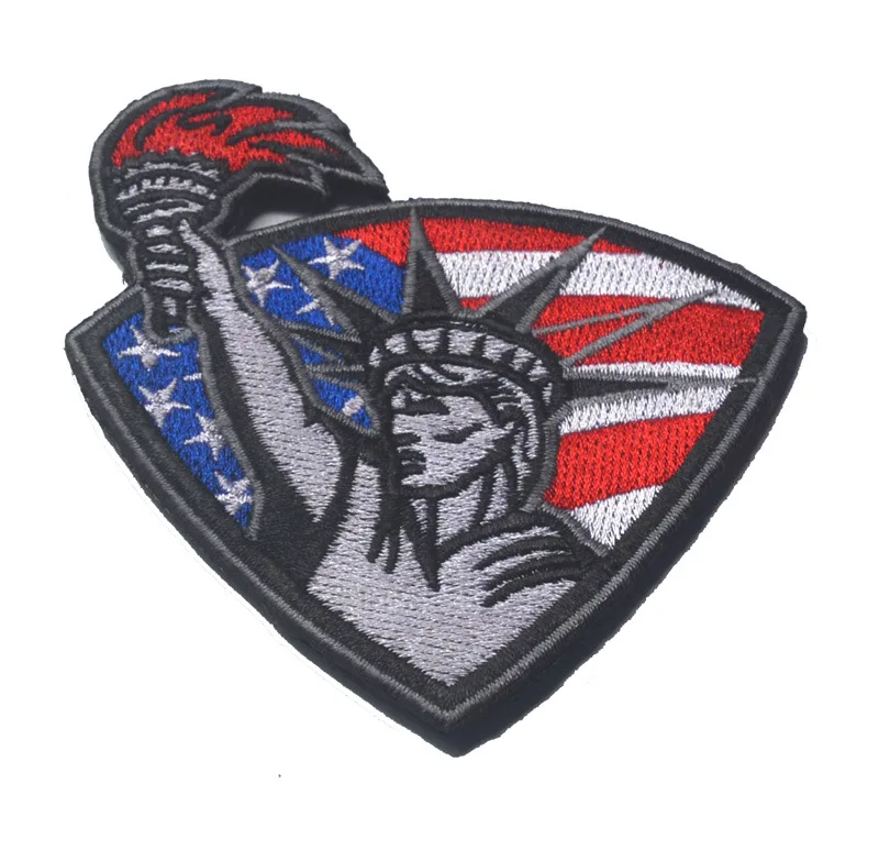 Patriotic American Flag Statue of Liberty Patch Embroidered NEW YORK Emblem Patch Badge Applique For Jacket Backpack