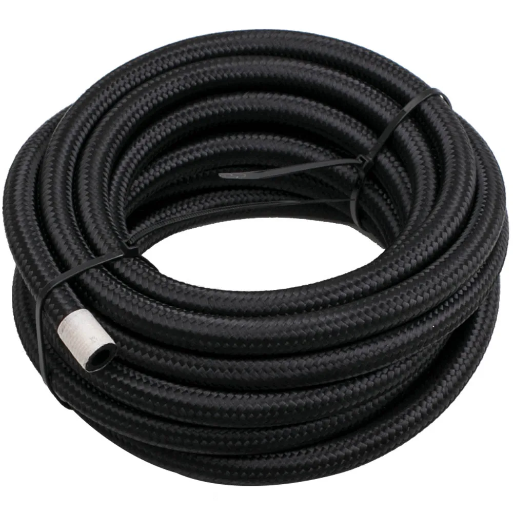 6AN 20FT AN6 Stainless Steel Braided Fuel Line + 10pcs 6AN Hose End Adaptor Kit