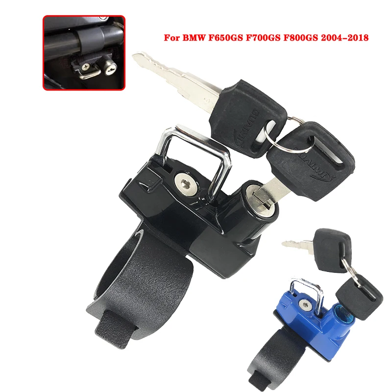 Motorhelm Lock Mount Haak Side Anti-Diefstal Beveiliging Met 2 Sleutels Voor Bmw F650GS F700GS F800GS 2004- 2018 2015 2016 2017