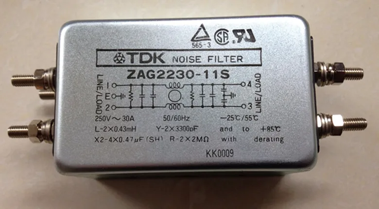 ZAG2230-11S Japan TDK original ZAG2230-11S 30A EMI power filter. Noise filter