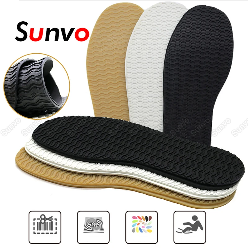 Sunvo Rubber Shoe Soles Outsoles Insoles Anti Slip Foot Pads Full Sole Protector Sneaker Repair Worker Shoes Sticker DIY Pad