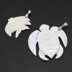 Hot selling natural freshwater shell turtle-shaped pendant DIY for making bracelets, necklaces, jewelry accessories 30x35mm-48x4