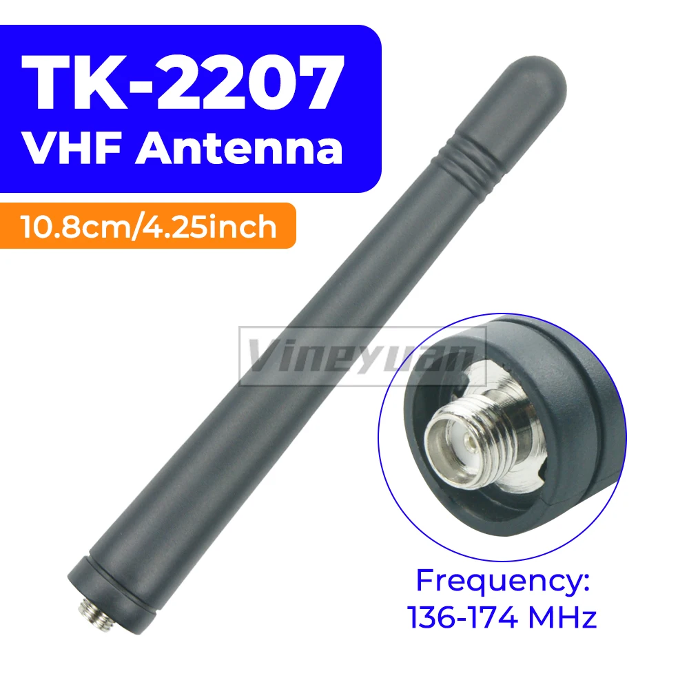 • Antenna elicoidale VHF per Kenwood TK2107 TK2206 TK2207 TK2212 TK2118 TK2260 TK2280 TK2300 radio Antenna femmina SMA