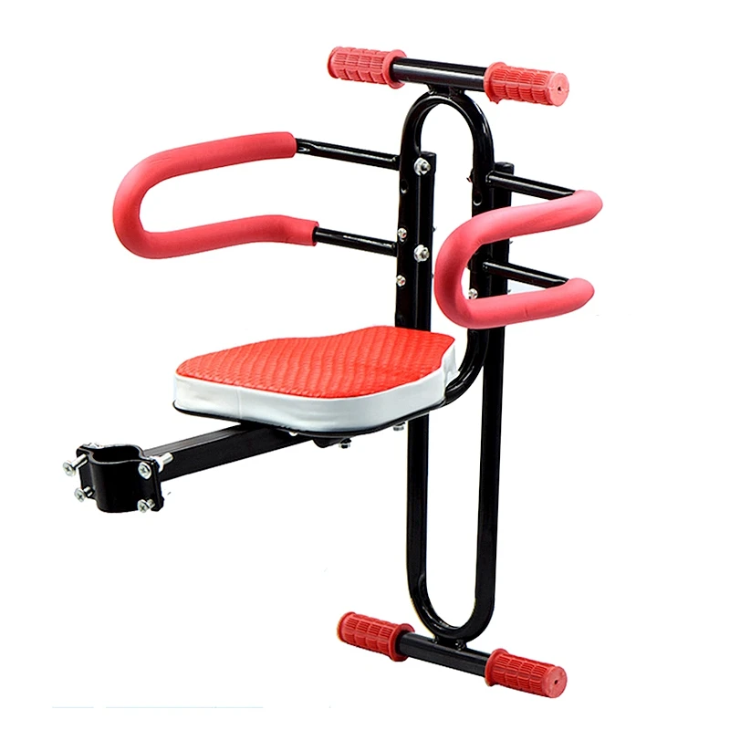 

Electric Bicycle Child Baby Chair Bike Front Safety Release Saddle with Armrest Guard Bar Pedal Cycling Acccessories for Below 7