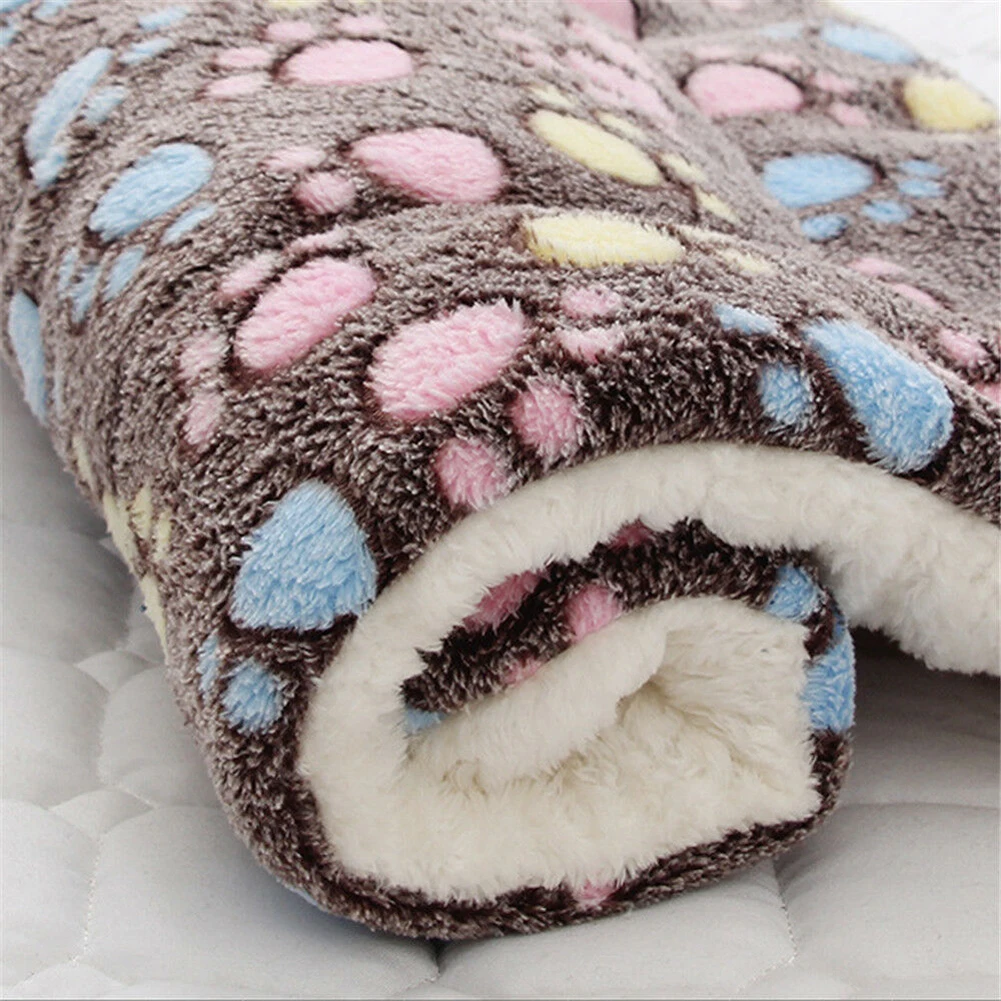 Flannel Thickened Pet Fleece Pad Pet Warm Sleeping Blanket Muticolor Optional Mattress Dog Cat Sofa Cushion Household Carpet