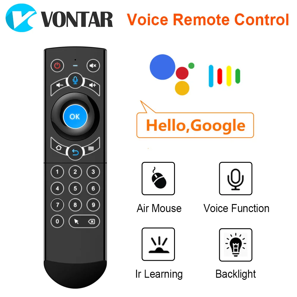 G21 PRO Voice Remote Control 2.4G Wireless Keyboard Air Mouse IR Learning Microphone Gyroscope for Android TV Box H96 MAX X3 Pro