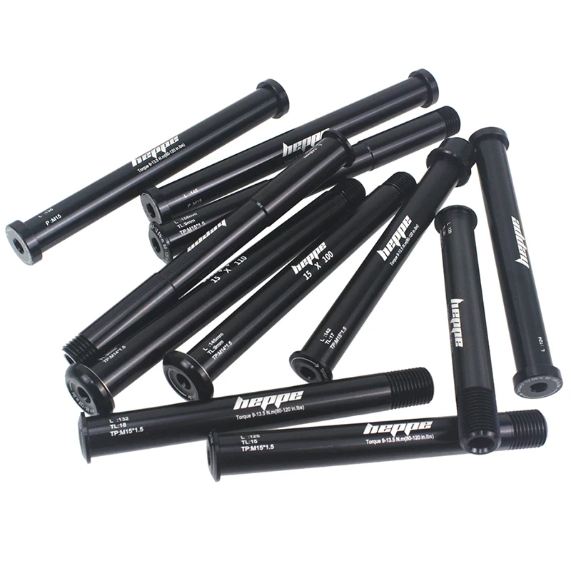 HEPPE Bicycle Thru Axle 15x100/110 Front Fork Shaft Skewers Fat Bike Thru axle 15x142/148  M12xP1.5 MTB Bike Quick Release