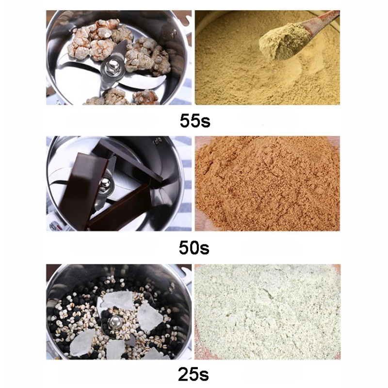 2000g Grains Spices Hebals Cereals Coffee Dry Food Grinder Mill Grinding Machine gristmill home flour powder crusher