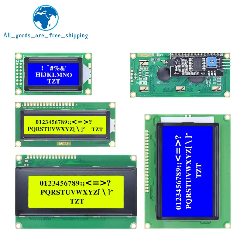 Módulo LCD para Arduino 0802, 1602, 2004, 12864, R3 Mega2560, interfaz PCF8574T IIC I2C