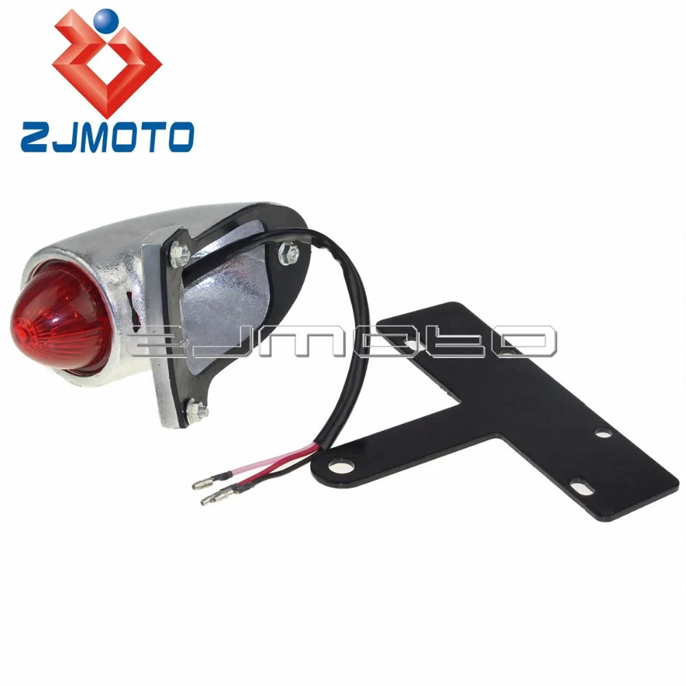 Motorcycle Taillight With License Plate Light Sparto Tail Brake Stop Light Lamp For Harley Vintage Custom Chopper