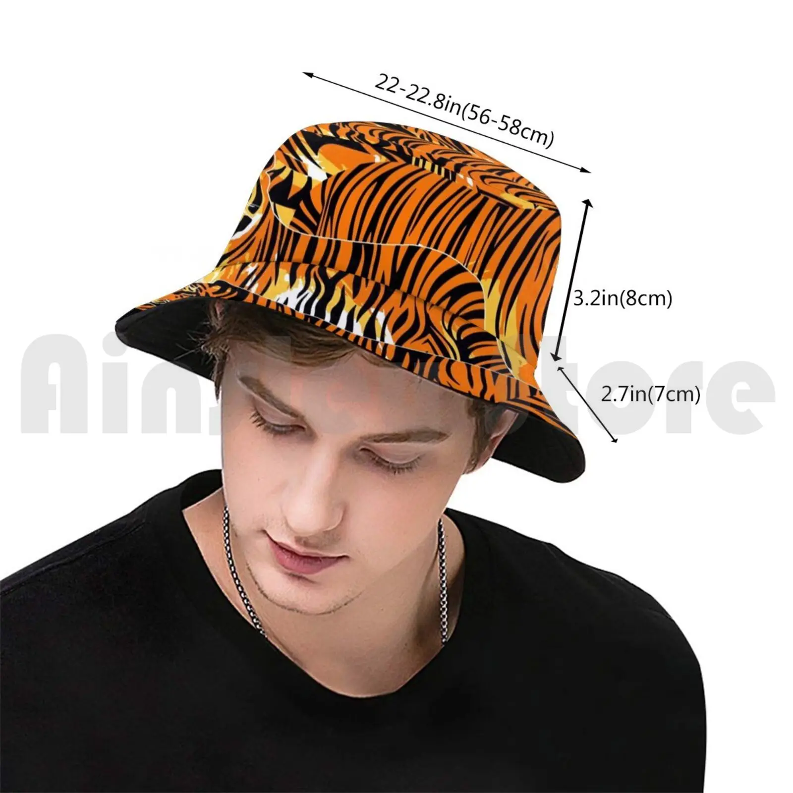 Tigers Sun Hat Foldable UV Protection Tiger Africa African Animal Beast Beautiful Bengal Cat Exotic Joe Floral