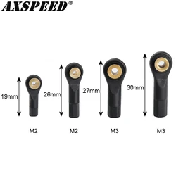 AXSPEED 10PCS M2 M3 Rod End Plastic Ball Head Holder Tie Wear Resisting Ball Joints for RC Boat Car Airplane Trucks Buggys