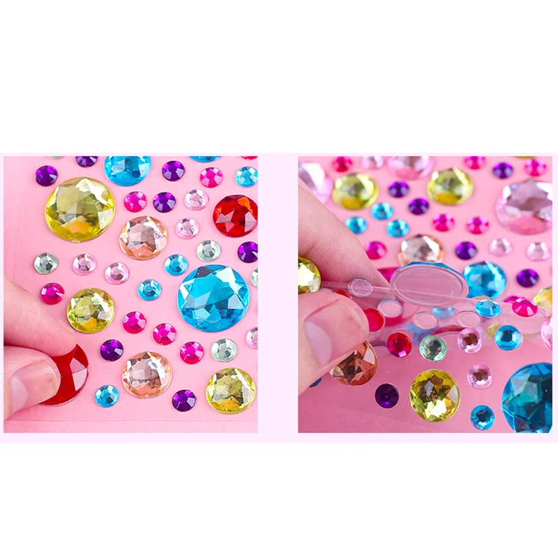 3D Gem Stickers Self Adhesive Jewel Crafts Sparkly Rhinestone Stickers Crystal Sticker for Kids DIY Decorations