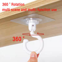 Ceiling Rotary Hook Strong Hook Household Multifunction Adhesive Hook Kitchen Bathroom Wall Key Hanging Door Back Coat Hook