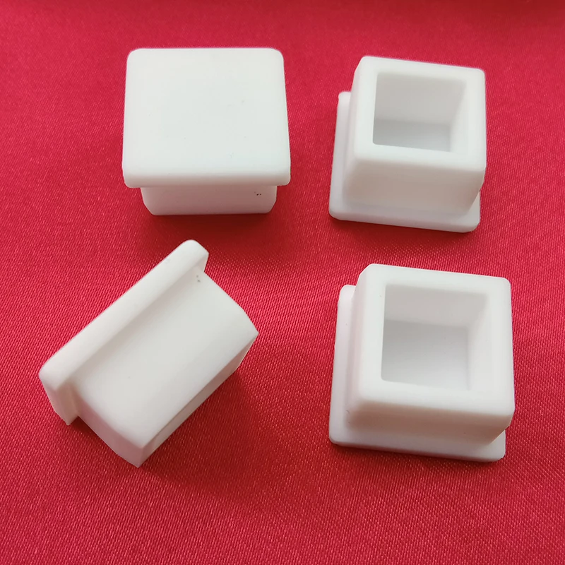 5PCS Square Tube Silicone Rubber Plugs Steel Pipe Plug Silicone Stopper Square Hole Stoppers Cover Sealing Gasket 12.6mm 13.6mm