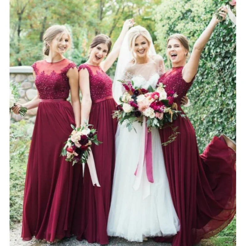 

Bridesmaid Dresses Wedding Party For Women 2022 Elegant A Line Long Night Woman's Evening Formal Gowns