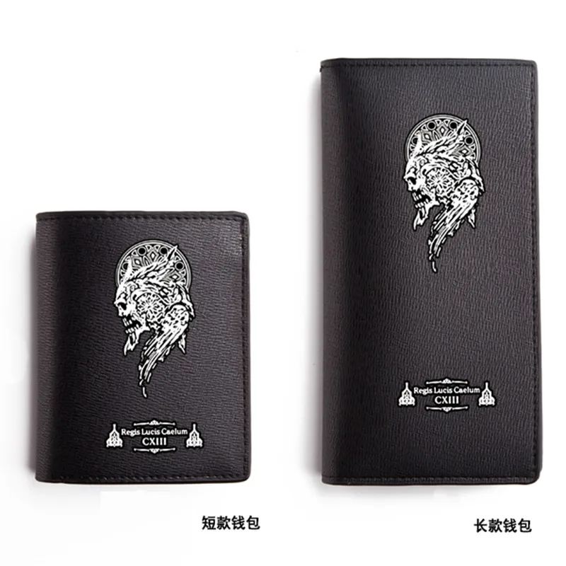 Game Final Fantasy XV PU Leather Men Long Purse Coin Pocket Print Short Wallet Carteira Fashion Carteira Masculina Card Holder