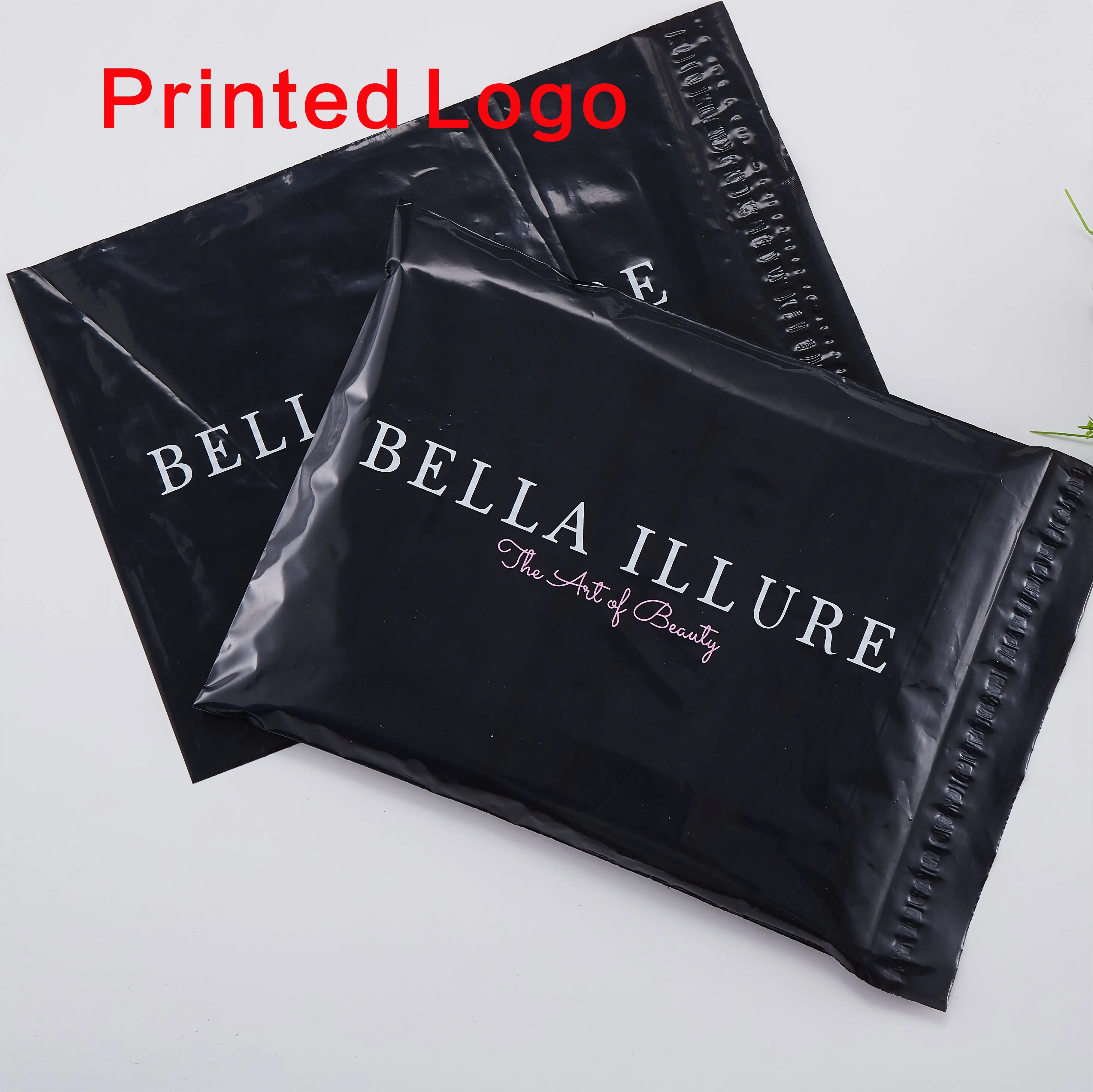 Customized Black Poly Mailer Bags, Mailing Courier Bags, Printed, Customized