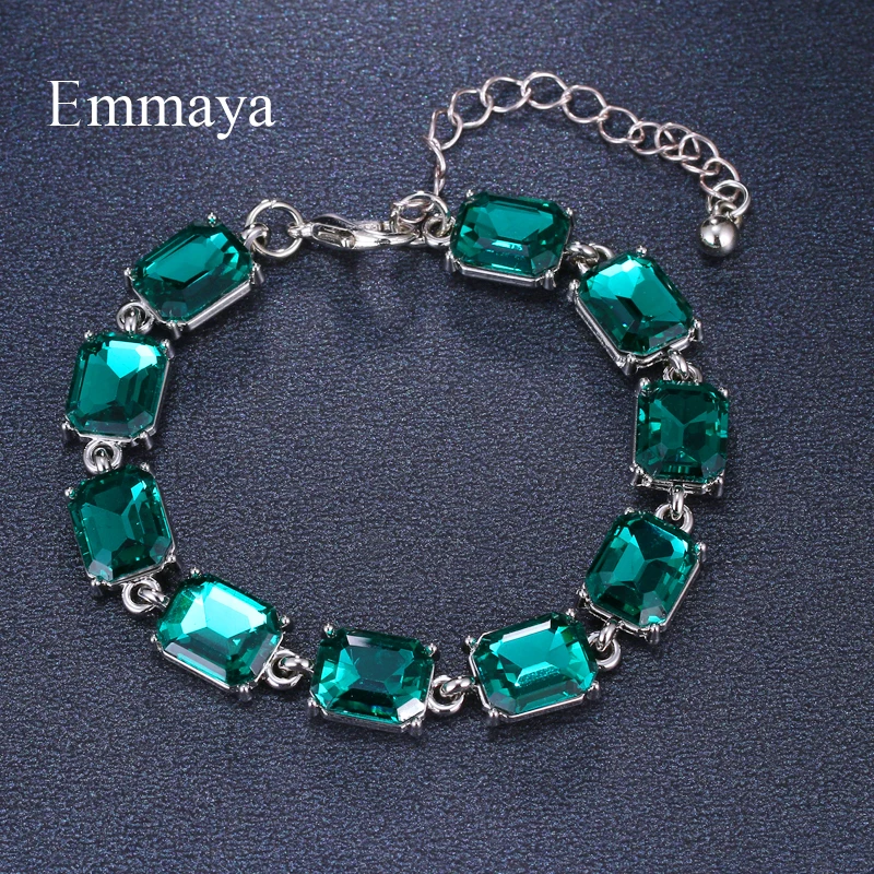 EMMAYA Fascinating Jewelry For Women Mysterious Green Color Cubic Stone Bracelet In Fahsion Party Dress-up First Choice