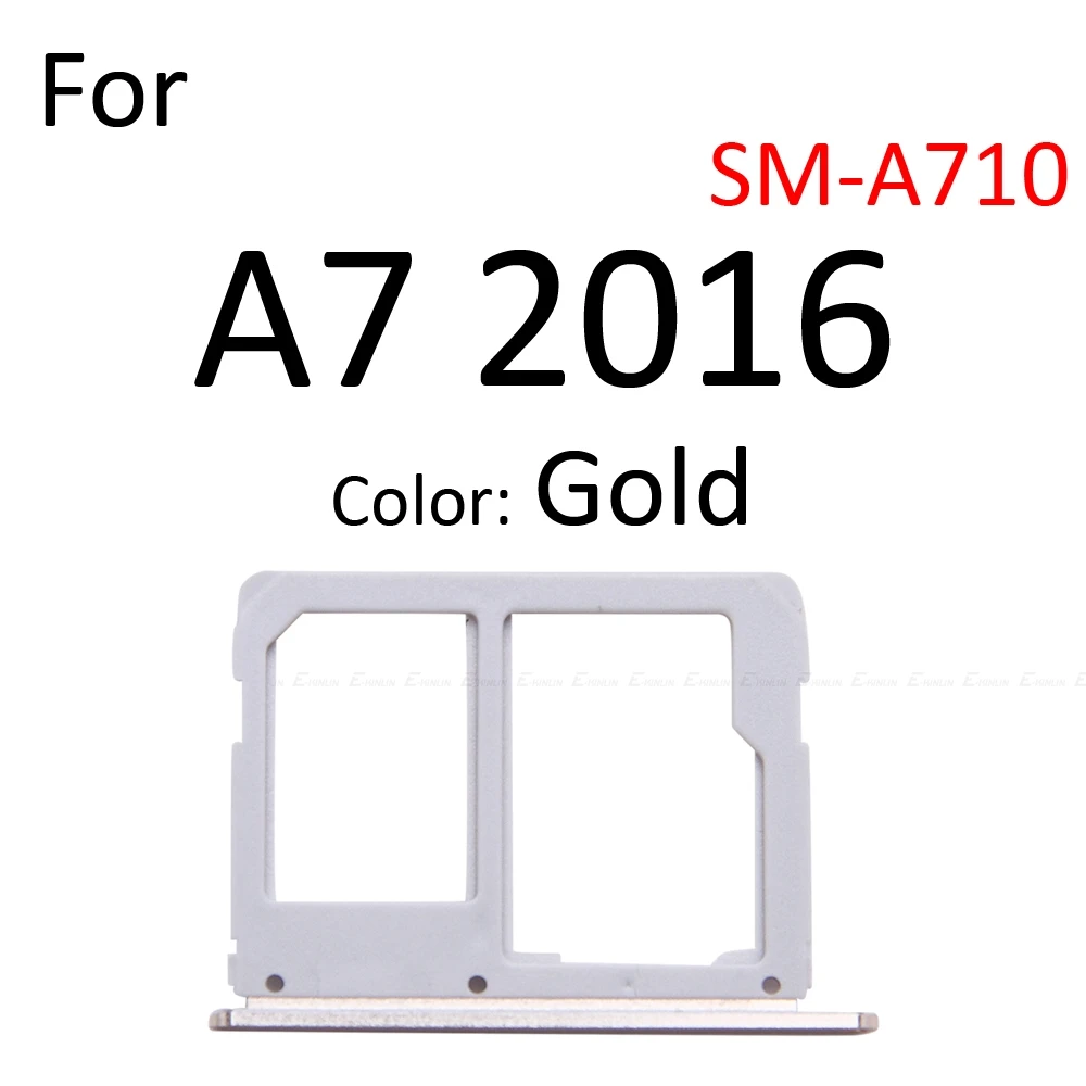 Micro SD Sim Card Tray Socket Slot Adapter Connector Reader For Samsung Galaxy A3 A5 A7 2016 A710 A510 A310 Container Holder