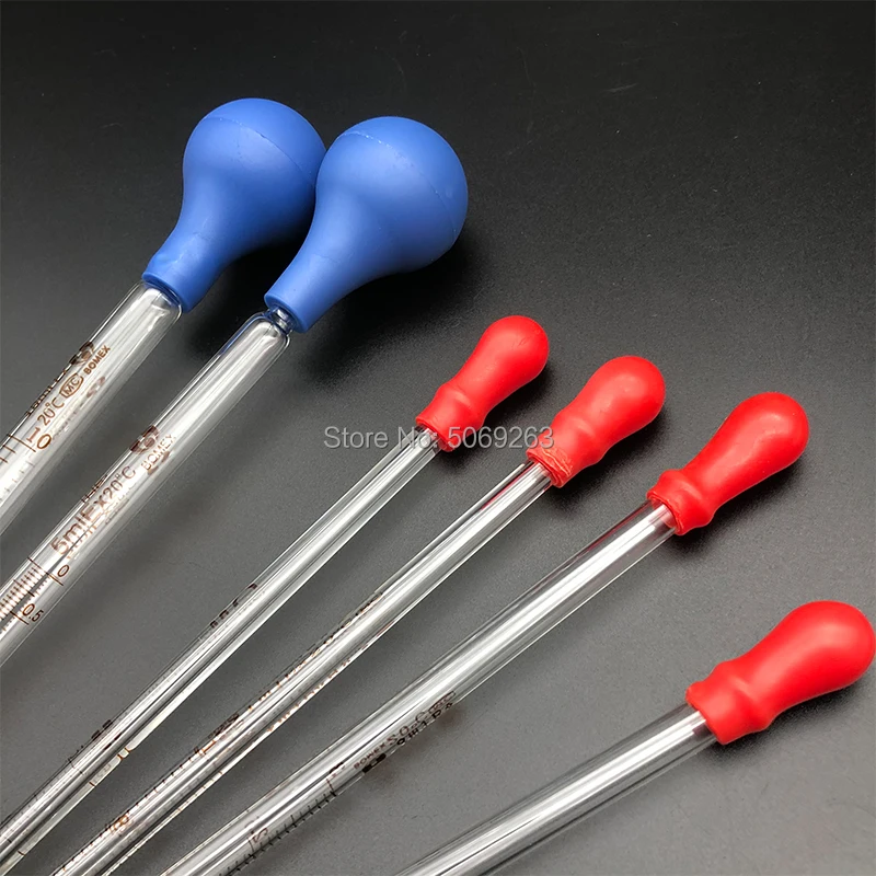 แก้วPipette Dropper Vol. 0.5Ml/1Ml/2Ml/3Ml/5Ml/10MlTransfer Pipetteยางหัว