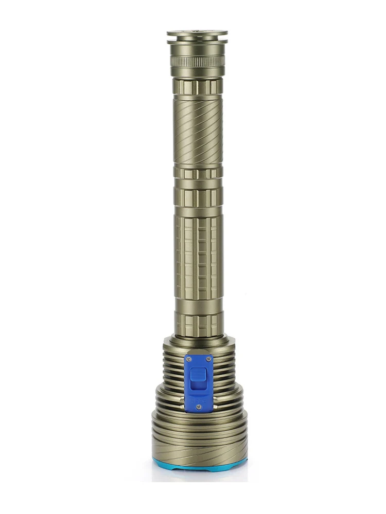 Professional Diving High-Power 9-Lamp L2 LED White Light/Yellow Light Underwater Ultra-Bright Diving Flashlight IPX8 Flashlight