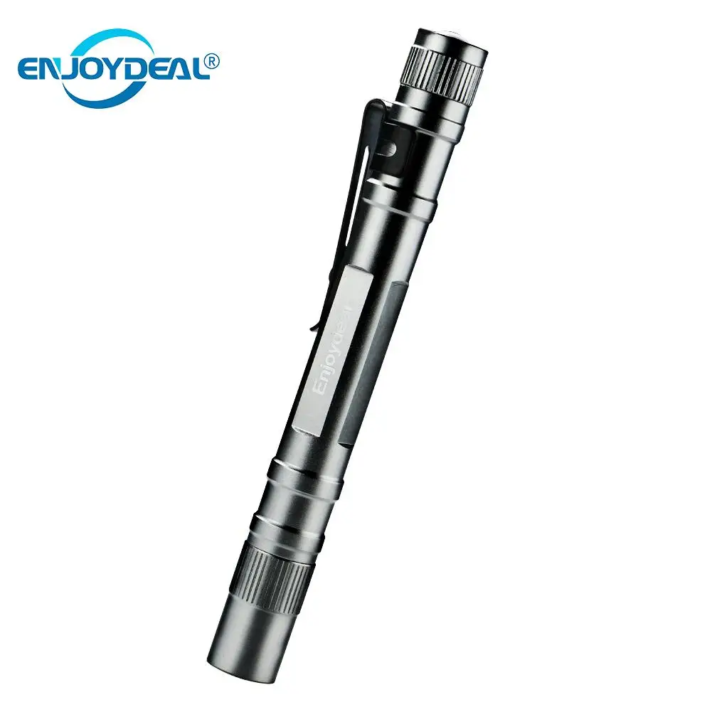 Mini Pen Light LED Flashlight Portable Aircraft Aluminum Torch Lamp Pocket with Clip for dentist and for Camping Hiking Out