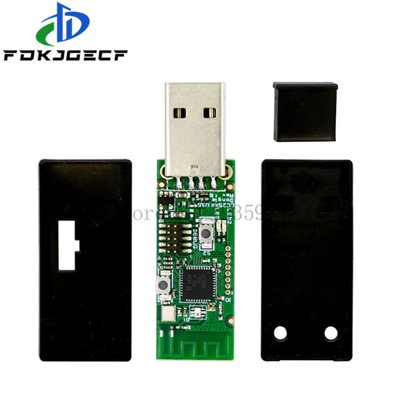 Wireless Zigbee CC2531 CC2540 Sniffer Bare Board Packet Protocol Analyzer USB Interface Dongle Capture Packet Module Black Shell