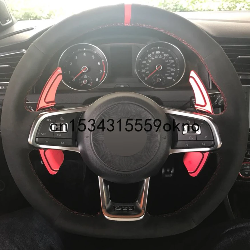 DIY Stitching Car Steering Wheel Cover For Volkswagen Golf 7 Golf R MK7 Polo Scirocco 2015 2016 Accessories